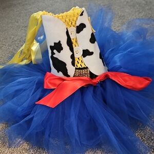 Cow Print Blue Tutu Kids Costume